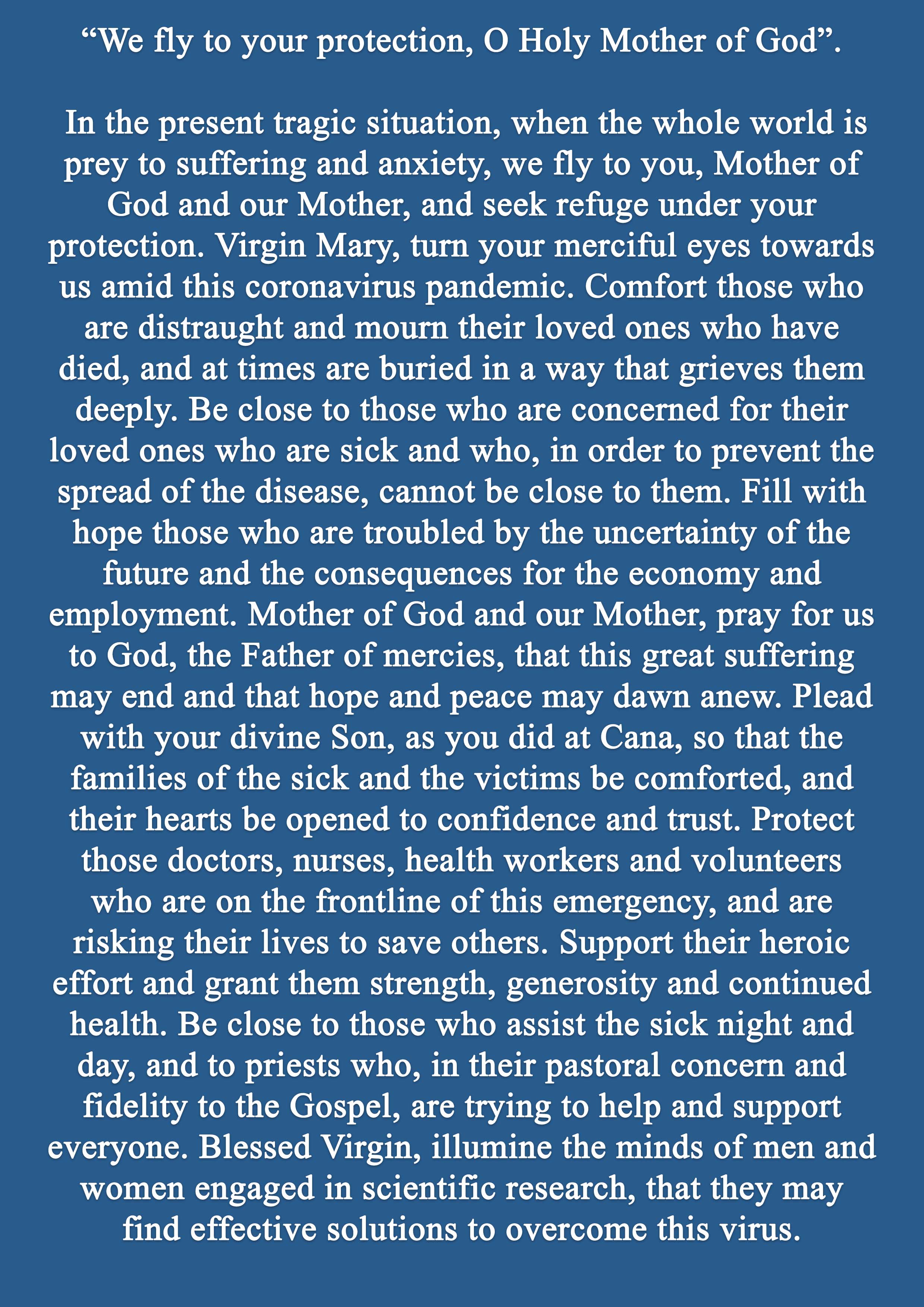 Pope Francis Prayer for May 3a