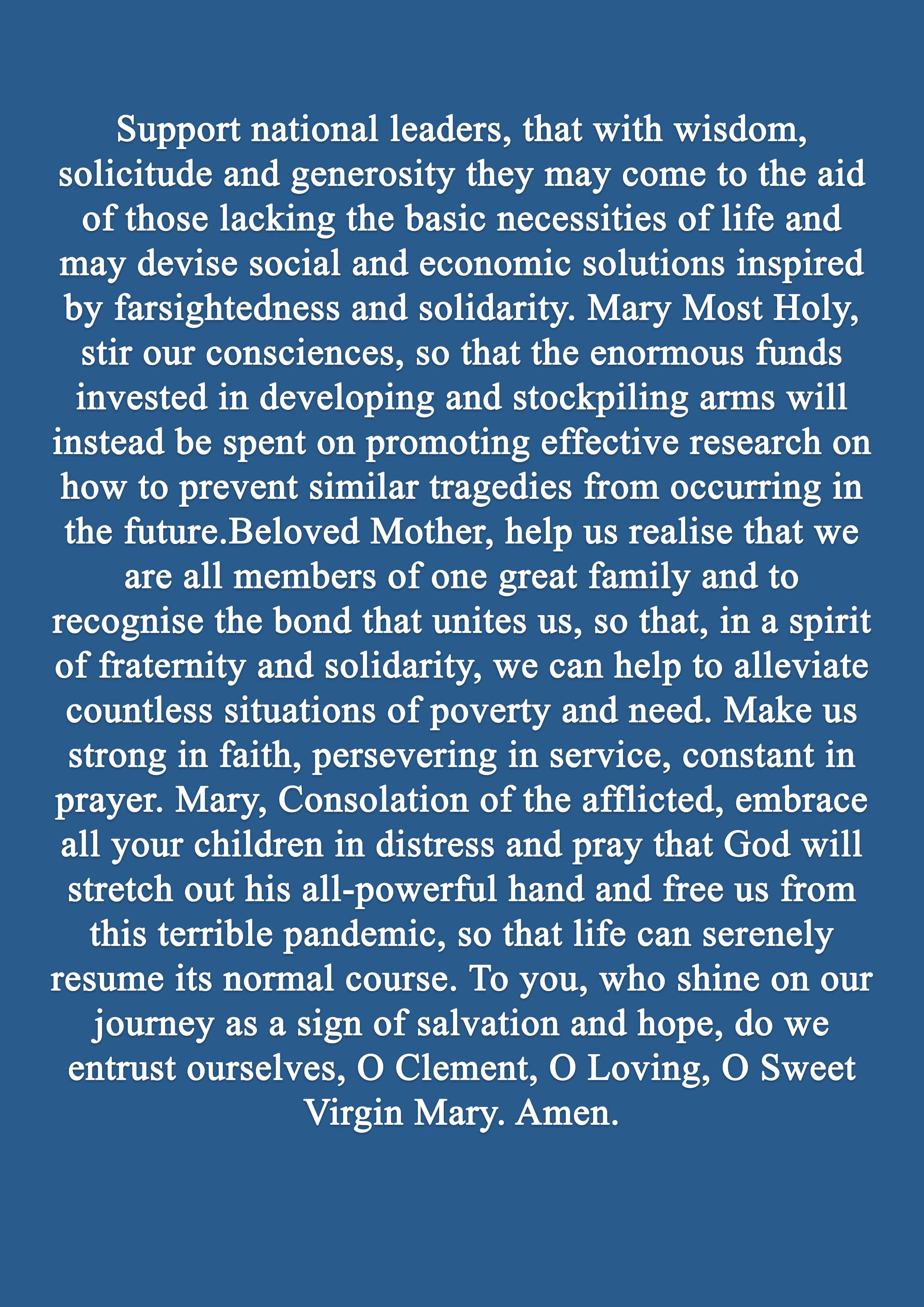 Pope Francis Prayer for May 3b