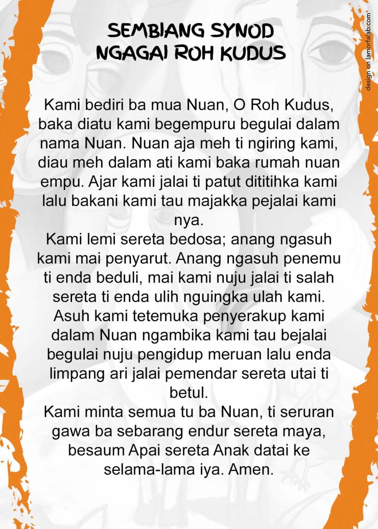 Synod Prayer in Iban